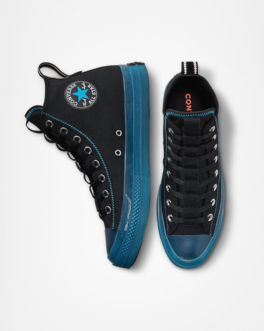 Zapatillas Altas Converse Chuck Taylor All Star CX Explore Mujer Negras Azules Blancas | PE E28PWL